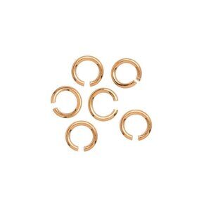 14K Gold Plate 4MM Open Jump Rings==25 Pieces Gold Elegance by Cousin Corporatio